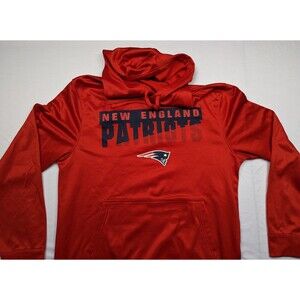 New Era - NE Patriots Combine Hoodie - Red - NFL Training Pullover - Mens Large